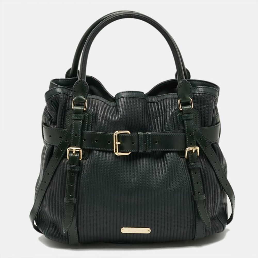Burberry Belted Green Ombre Quilted Leather Tote - Picture 1 of 7